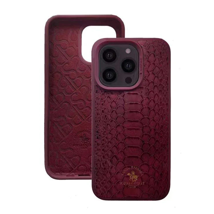 POLO Knight for iPhone 13 Pro Max Case for Crocodile and Snake Texture PU Leather Mobile Phone Cover