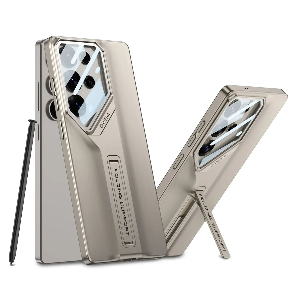 New Matte PC Skin Feel Ultra-fast Knife Edge Invisible Stand Phone case for Samsung