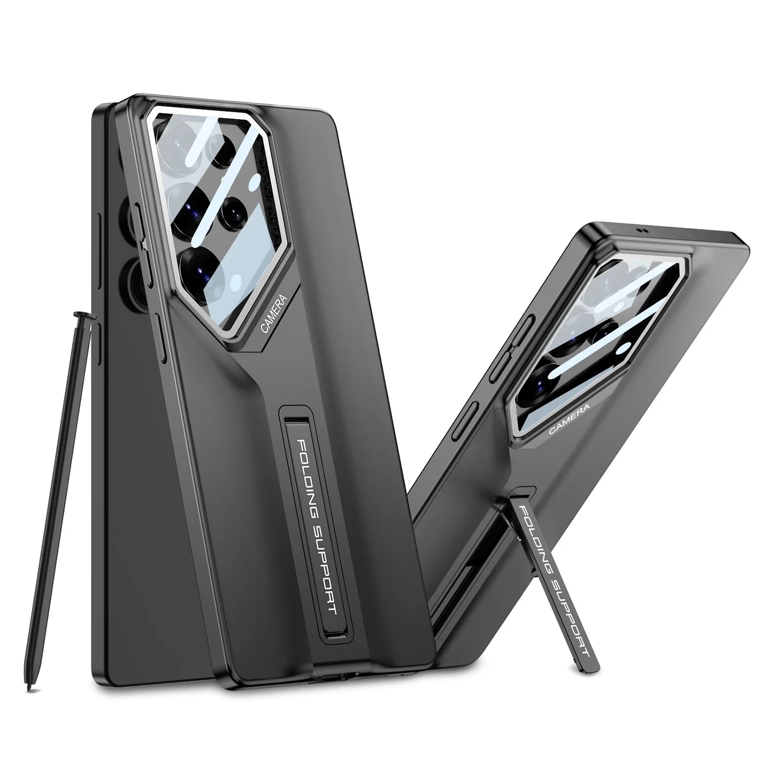 New Matte PC Skin Feel Ultra-fast Knife Edge Invisible Stand Phone case for Samsung