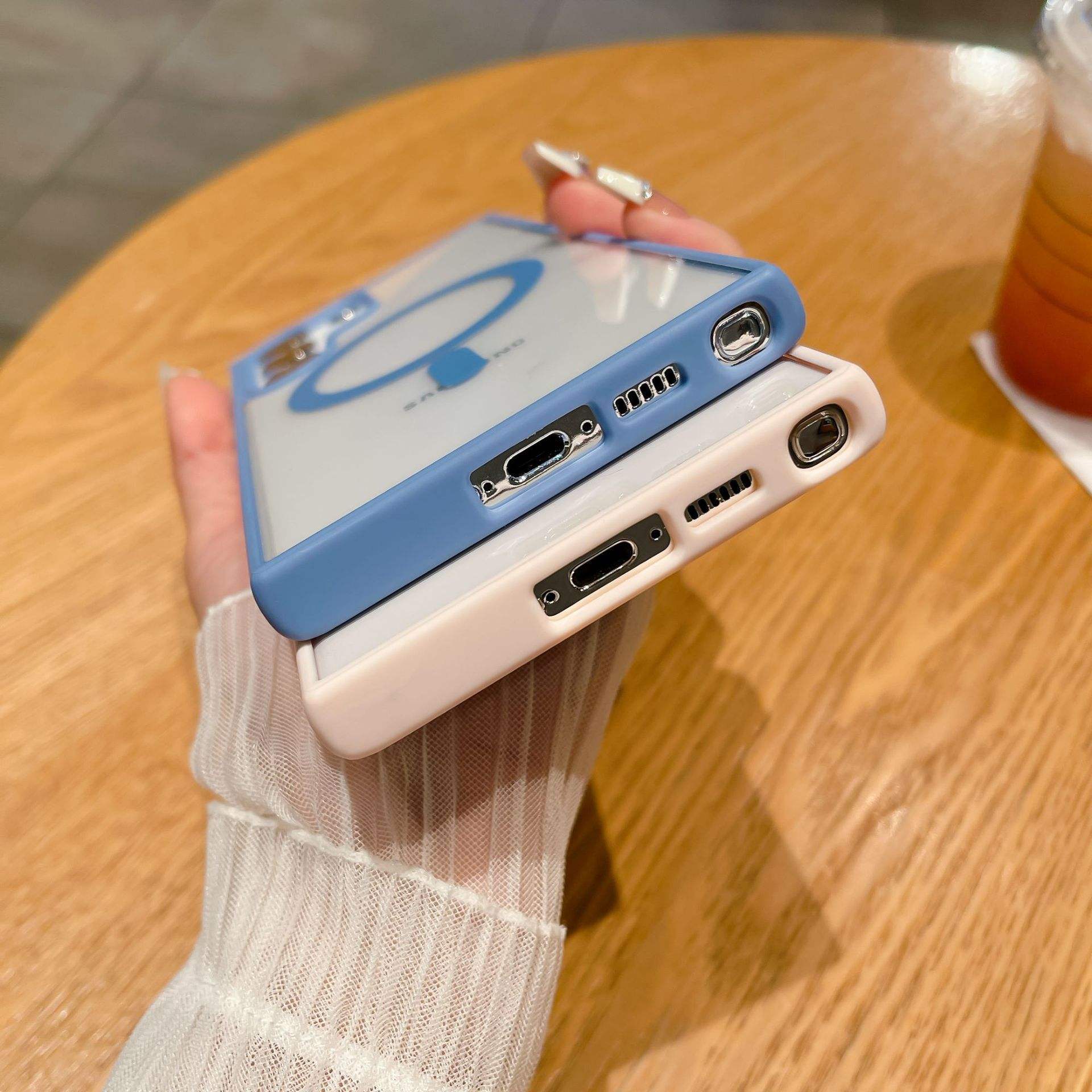 Transparent PC + TPU Case for Samsung – Clear Shockproof Slim Protective Cover