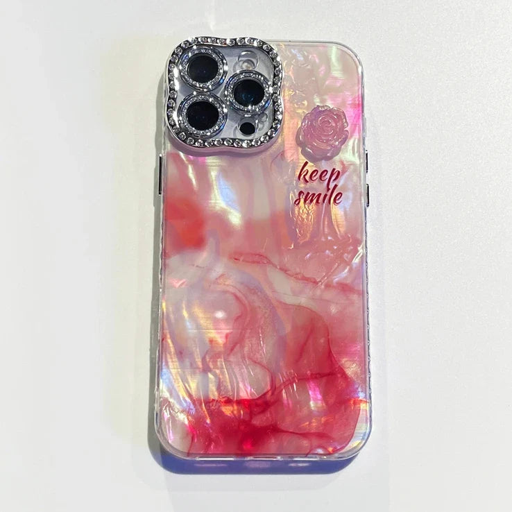 Luxury Diamond Marble Shell Soft TPU Case for iPhone