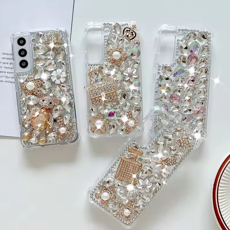 Custom 3D Luxury Glitter Crystal Bling Bling Case for Samsung