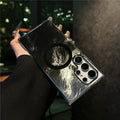 Luxury Colorful Gradient Glacier Pattern Magnetic RIng case Anti Drop
