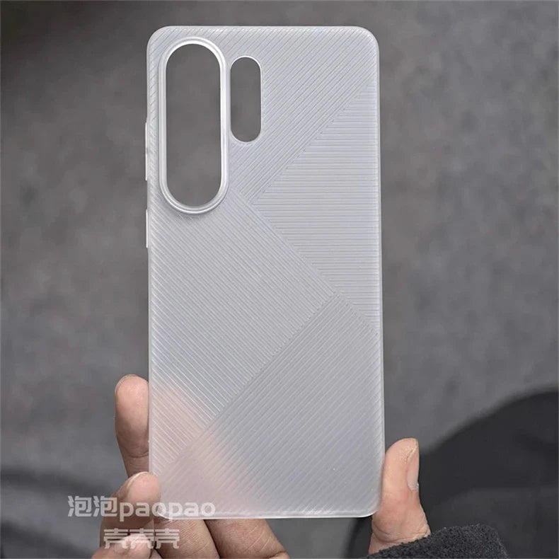 GeoStripe Matte Case – Slim Clear Geometric Cover for Samsung S26 Ultra