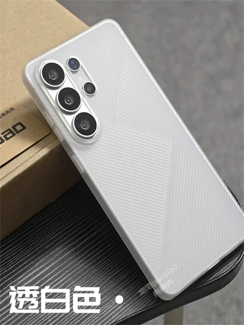 GeoStripe Matte Case – Slim Clear Geometric Cover for Samsung S26 Ultra