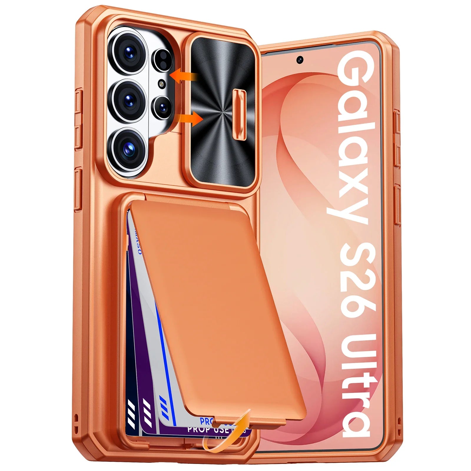 CardGuard Pro Samsung S26 Ultra Case – Sliding Camera Cover with Stand & Anti-Fall Protection