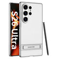 LuxSkin Matte Leather Case – Ultra-Thin Shockproof Cover with Bracket for Samsung Galaxy S26 Ultra